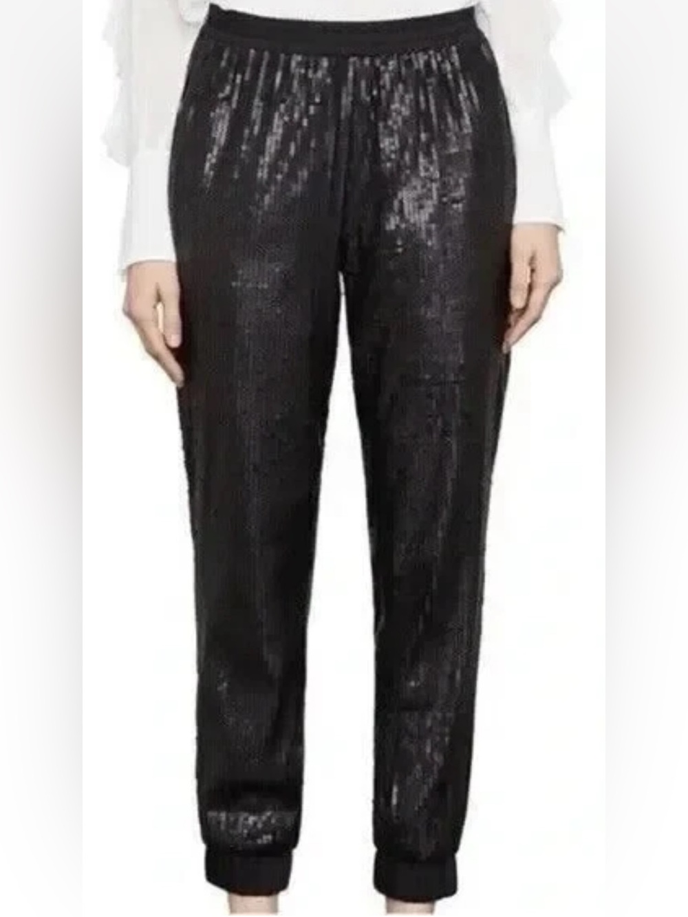 Black Sequin joggers.